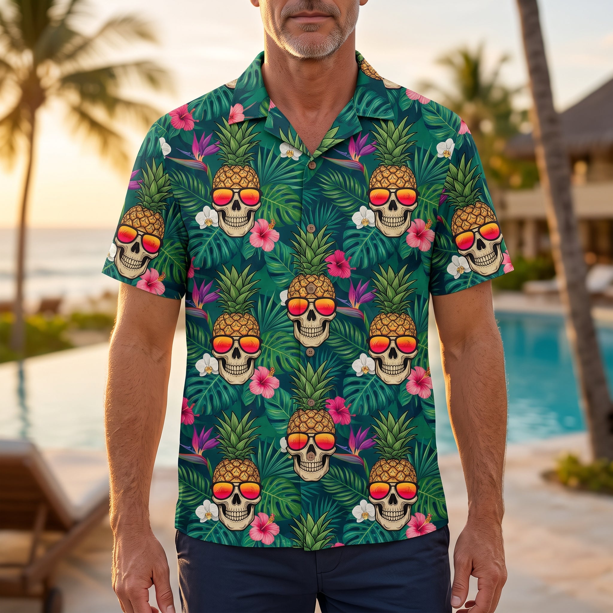 Tropical Skull Hawaii Shirt